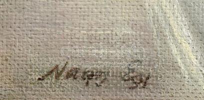 M. Szűcs Ilona (1925-): Színes táj. Akvarell, papír, jelzett, 29x41,5 cm, üvegezett fakeretben