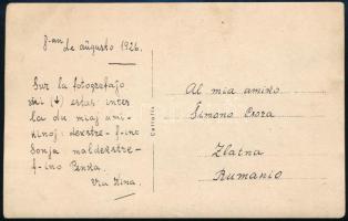 1926 Zalatna (Zlatna), Erdély, Fehér megye; aranymosás a Zalatna melletti patakban, fotólap, eszpera...