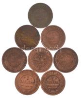 Orosz Birodalom 1908-1916. 3k Cu (8xklf) T:AU-F Russian Empire 1908-1916. 3 Kopecks Cu (8xdiff) C:AU-F