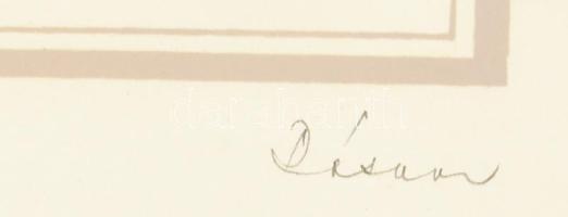 Olvashatatlan jelzéssel: Vitorlás. Szitanyomat, papír. Számozott: 38/50. Lap széle kissé foltos, lap...