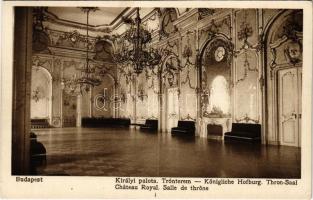 Budapest I. Királyi palota, trónterem belső. Rigler rt.