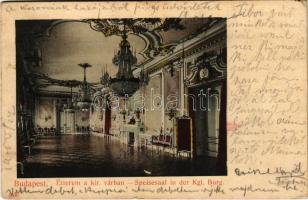 1905 Budapest I. Királyi vár, étterem belső. Taussig Arthur 5698. (EK)