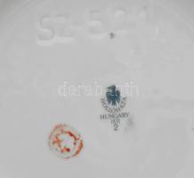 Hollóházi Szász Endre által tervezett mintával díszített, nagyméretű váza. Matricás, jelzett, minimá...