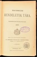 Magyarországi rendeletek tára II. kötet, 30. évf., 1896. Szerk.: Országos Törvénytár. Bp., 1896. Pes...