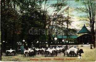 Pozsony, Pressburg, Bratislava; Vaskutacskai pavilon vendéglő / Eisenbrünnel Pavillon / Eisenbründl pavilion, restaurant (EK)