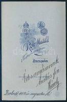 1909 Zsolna (Zilina), Felvidék, huszár portréja, egyenruhában, "Katonai Jubileumi Kereszt"...