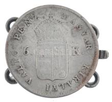 1849NB 6kr Ag csattá alakítva T:VF Adamo B3