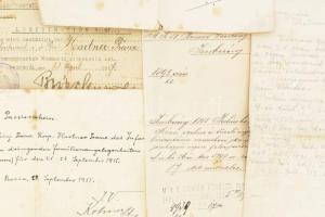 1874-1933 Vegyes katonai iratok, 6 db