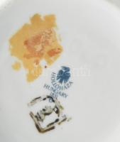 3 darabos Hollóházi virág mintás váza szett. Kézzel festett, jelzett, hibátlan m: 21, 21,5 cm