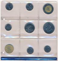 Vatikán 1973-1991. 9db klf érme T:AU Vatican 1973-1991. 9pcs of diff coins C:AU
