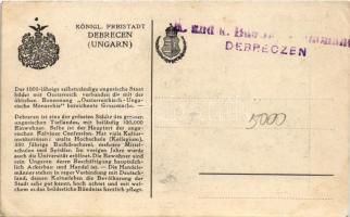 Debrecen, Fő tér, Városháza, Tóth Gyula üzlete. Königl. Freistadt Debrecen, Den deutschen Soldaten z...