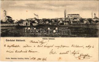 1904 Siklós, látkép a várral. Feiler Mariska kiadása (fl)