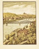 Cseh látképes fametszetek (Drazicky Hrad, Sternberk, Kutná Hora stb.), 6db. Széleken kisebb sérülése...