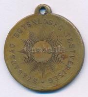 DN "Kossuth Lajos / Szabadság, Egyenlőség, Testvériség 1848" kétoldalas bronz emlékérem fü...