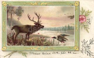 Deer litho