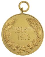 Bulgária ~1933-1939. "Európai Háborús Emlékérem 1915-1918" aranyozott bronz kitüntetés mel...