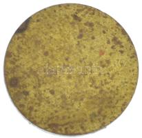 ~1970. 1Ft egyoldalas sárgaréz mini pénz Kádár címer nélkül "pöttyös hátlap" (12,5mm) T:XF