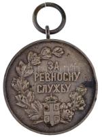 Szerbia 1913. "Buzgó Szolgálatért Érdemérem 2. osztály" aranyozott Br kitüntetés, mellszal...
