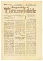 1942 Magyarkanizsai Tiszavidék újság 17. évf., 1. szám. Benne a Bácska visszacsatolásához kötődő tartalom.