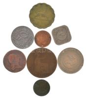 8db klf főleg külföldi fémpénz, közte 1882KB 5/10kr Cu, Németország / Weimari Köztársaság 1921. 50pf Al T:AU-F 8pcs of coins from diff countries, with Hungary 1882KB 5/10kr Cu, Germany / Weimar Republic 1921. 50 Pfennig Al C:AU-F