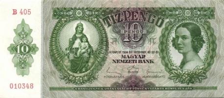 1936. 10P (6x) egymás utáni sorszámokkal T:I