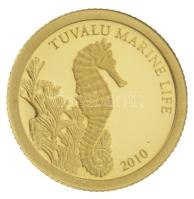 Tuvalu 2010. 1$ Au Tuvalui tengeri élővilág - Tengeri csikó (0,5g/0.999) T:AU (PP) Tuvalu 2010. 1 Dollar Au Tuvalu Marine Life - Sea Horse (0,5g/0.999) C:AU (PP)
