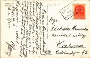 1942 Nagyatád, Rózsaliget, szálloda. Benyák János és fia kiadása + "KAPOSVÁR 1. P.U. LEVÉLSZEKR...