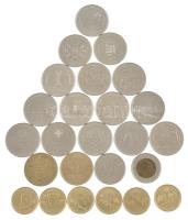 2002. 100Ft "Kossuth" + 2003. 20Ft "Deák" + 2004-2023. 50Ft (15xklf forgalmi emlékérme, közte 2004. "Európai Unió", 2006. "Parlament", 2023. "Mentőszolgálat") + 2020. 10Ft-20Ft "Tisztelet a hősöknek" (2xklf) + 2021. 5Ft "75 éves a Forint" (6xklf betű, teljes sor) T:UNC-XF