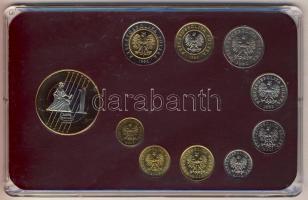 Lengyelország 1992-2004. 1Gr-5Zl 9klf db + 2004. 1€ próbaveret kereskedői szettben T:1,PP ...