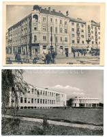 Szombathely - 5 db modern Képzőművészeti Alap 1,20 Ft-os képeslap (Sabária nagyszálló és espressója, kórház, Egészségügyi szakiskola)