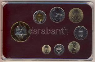 1994-2004. 1Ft-100Ft 7klf db + 2004. 1€ próbaveret kereskedői szettben T:1,PP Limitált pél...