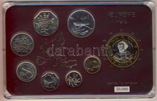 Málta 1998-2002. 1c-1L 7klf db + 2004. 1€ próbaveret kereskedői szettben T:1,PP Limitált példányszám!