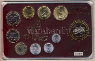 Szlovénia 1992-2003. 10St-5T 9klf db + 2004. 1€ próbaveret kereskedői szettben T:1,PP Limitált példányszám!