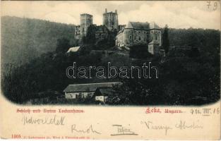 1900 Léka, Lockenhaus; várrom. C. Ledermann jr. 1305. / Schloss und Ruine / castle ruins