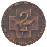 ~1977. "Budapesti Orvostudományi Egyetemi Sportclub - versenydíj" egyoldalas bronzozott fém díjérem (40mm) T:XF karc