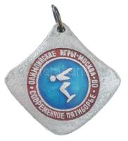 Szovjetunió 1980. "Moszkvai Nyári Olimpiai Játékok 1980" műgyantás fém kulcstartó (35x35mm) T:VF ph. Soviet Union 1980. "Moscow Olympics 1980" synthetic resined metal keychain (35x35mm) C:VF edge error