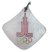 Szovjetunió 1980. "Moszkvai Nyári Olimpiai Játékok 1980" műgyantás fém kulcstartó (35x35mm...