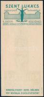 cca 1920-1930 Kristály ásványvíz - Szent Lukács Gyógyfürdő, kétoldalas számolócédula