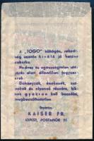 Tógó köhögés elleni cukorka, reklám papírtasak, gyűrődésekkel, 11,5x7,5 cm