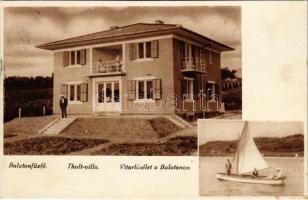 1930 Balatonfűzfő, Tholt villa, vitorlásélet a Balatonon. Tulajdonos levele
