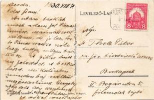 1930 Balatonfűzfő, Tholt villa, vitorlásélet a Balatonon. Tulajdonos levele