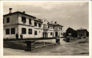 1943 Balatonboglár, vasútállomás, Hotel National Nemzeti. Dr. Sárai Imre kiadása