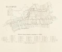 cca 1913 Bélfenyér község térképe. Hajtva. 24x21 cm