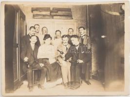 1913 A Berlini telefontársaság dolgozóinak feliratozott fotója 12x9 cm / Berlin Telefonwerke employees photo