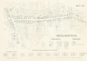 cca 1913 Körösjánosfalva térképe. Hajtva. 33x23 cm