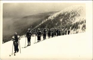 1941 Pop Iván, síelők, téli sport / skiers, winter sport. photo (EK)