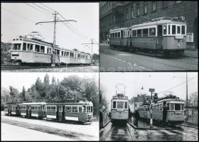 Budapest régi villamosai, 7 db fotó (későbbi előhívások), 14x10 cm körül
