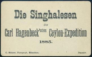 1885 Die Singhalesen der Carl Hagenbeck'schen Ceylon-Expedition / Ceylon (Srí Lanka), szingaléz...