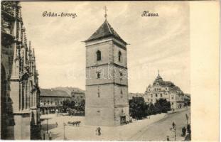 Kassa, Kosice; Orbán-torony, színház. Nyulászi Béla kiadása / tower, theatre