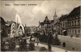 Kassa, Kosice; Fő utca, szökőkút. Radó Béláné kiadása / main street, fountain (EK)